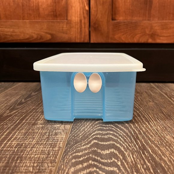 Tupperware Fridgesmart Medium Blue Vented Container - Picture 1 of 12